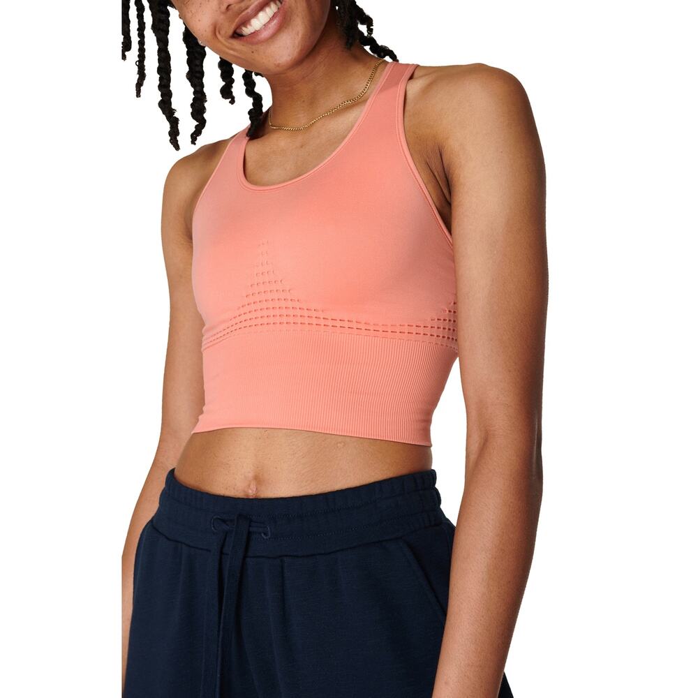 NWT! Sweaty Betty Stamina Longline Sports Bra, Size XS, Blush Pink, MSRP $44
